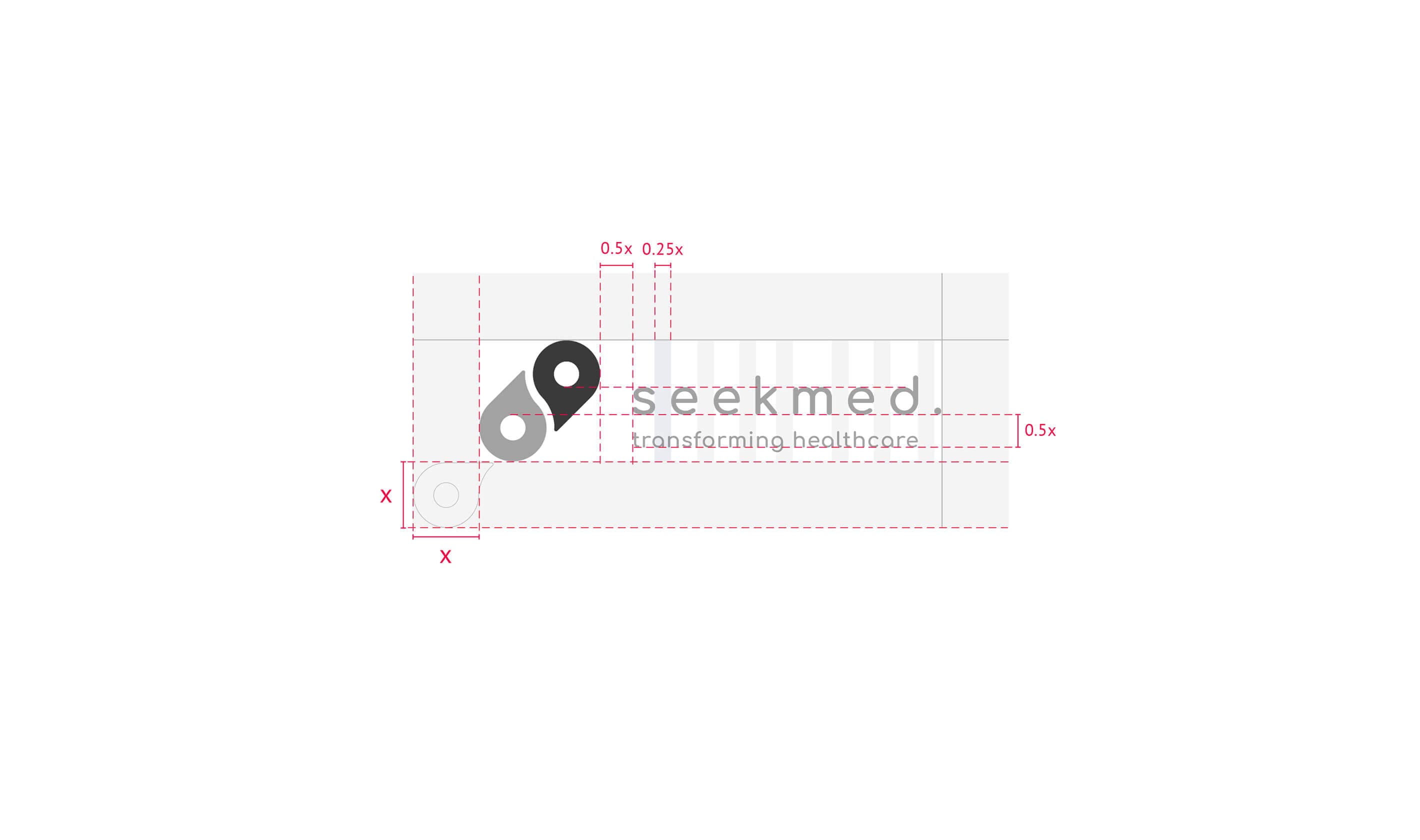 Making a structure of SeekMed-telemedicine Logo by Omega it-company